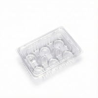 Wegwerp stapelbare plastic cupcake doosje 6-delige verpakking voedsel PET transparant cake voedselverpakking