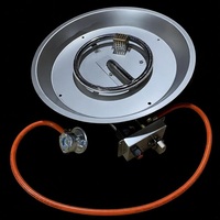 Brûleur rond en acier inoxydable de 21 pouces pour table de foyer ou cheminée
