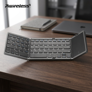 Custom logo Three Fold Wireless Foldable Keyboard <b>Computer</b> Foldable Recheagable Keyboard With Trackpad - Product Image 1
