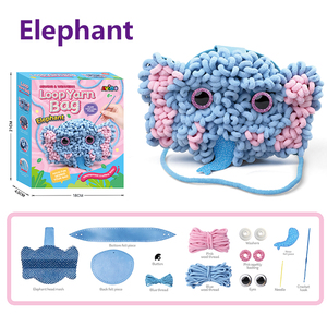 Kit de couture et de crochet créatif pour enfants : Sac à main éléphant et lapin faits main pour filles - Product Image 4