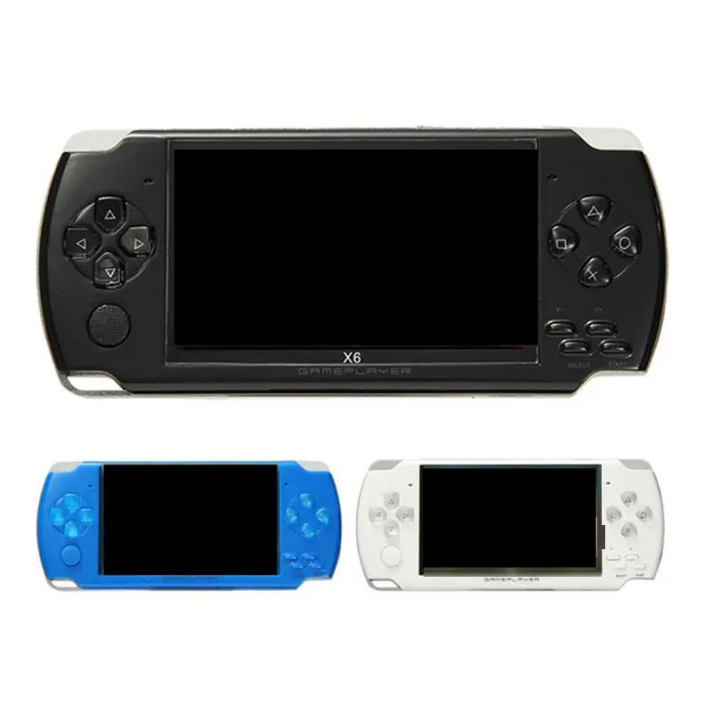 Mini appareil de jeu X6, contrôleur à bascule 3D écran HD de 4.3 pouces Portable rétro jeux PSP Console de jeux Portable 8 go pour enfants cadeau