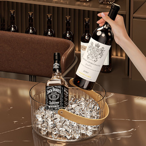 Sáng Tạo Xách Tay Trọng Lượng Nhẹ Bền Vững Rõ Ràng Nhựa Trong Suốt Xô Đá Cho Cắm Trại Trái Cây Nước Giải Khát Lưu Trữ Phục Vụ - Product Image 3