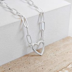 Collar <span class=keywords><strong>de</strong></span> Cadena <span class=keywords><strong>de</strong></span> Acero Inoxidable con Baño <span class=keywords><strong>de</strong></span> <span class=keywords><strong>Oro</strong></span> <span class=keywords><strong>de</strong></span> <span class=keywords><strong>18K</strong></span> y Colgante <span class=keywords><strong>de</strong></span> Corazón, Resistente al Deslustre, <span class=keywords><strong>de</strong></span> Fanhua Jewelry - Product Image 3