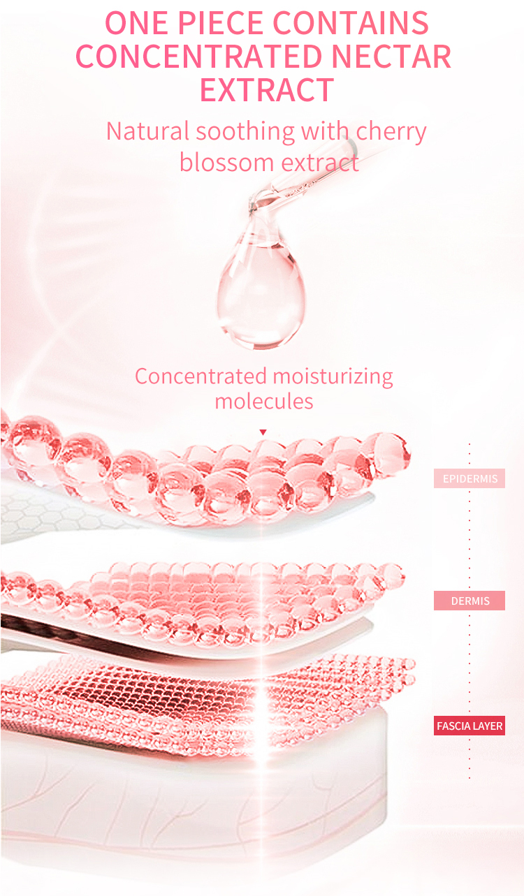 2022 New Design ESTELIN Cherry Blossoms Micro-Nutritive Brightening Facial Sheet Mask 25g*5pcs