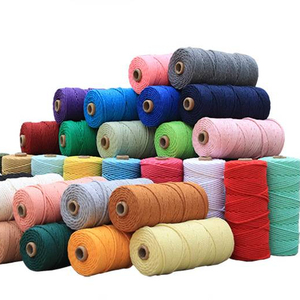 Cordon en coton naturel 100% de 3 mm, corde torsadée pour <span class=keywords><strong>macramé</strong></span> - Product Image 1