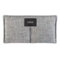 Coussin oculaire lesté personnalisé, pliable et portable, à double tissu avec graines pour la méditation, le yoga et le soulagement des douleurs oculaires