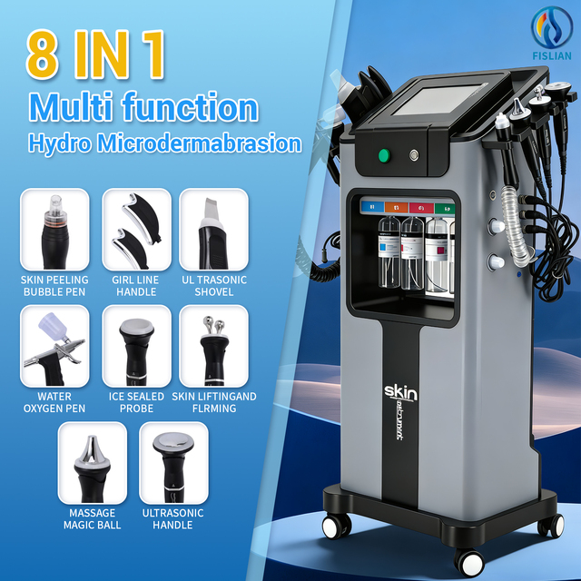 8 in 1  Facial oxygen jet Machine - Factory Direct High Quality with Deep Cleansing & Skin Rejuvenation for Salon