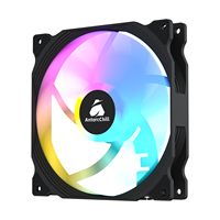Ventilateur d'ordinateur AntarcChill 120 mm noir ARGB, haute vitesse, grand volume d'air, faible bruit, ventilateur de refroidissement du châssis pour ordinateur de bureau, configuration de jeu