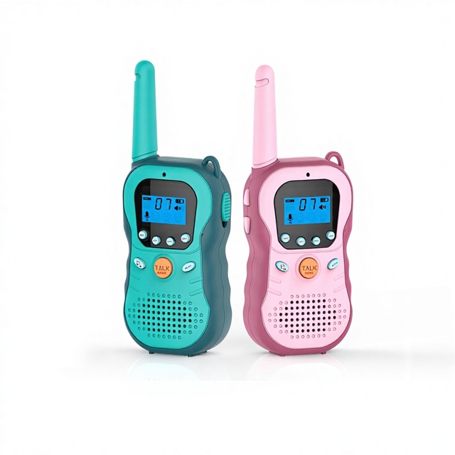 JOYSUNTOYS Outdoor Two Color 3-kilometer Intelligent Voice Changing Walkie Talkie with Lights
