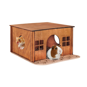 Casetta in Legno Sostenibile Personalizzata per Criceti con Finestra, <span class=keywords><strong>Nido</strong></span> per Dormire per Piccoli Animali, per Esterni, Tutte le Stagioni - Product Image 6