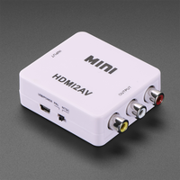 Adaptor hdmi ke Av 1080p60HZ HD, kualitas tinggi Video TV rumah Hdmi2av untuk proyektor kamera komputer