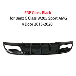 Alerón difusor de labio trasero de fibra de carbono seco para Benz Clase <span class=keywords><strong>C</strong></span> W205 C43 C63 AMG Sport 4 puertas 2015 - 2020 protector de parachoques - Product Image 4