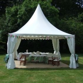 Grands auvents en aluminium résistants de salon commercial de tente de pagode avec le matériel de <span class=keywords><strong>voile</strong></span> de polyester pour des événements extérieurs - Product Image 5