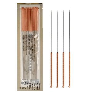 Boîte de 200 aiguilles d'<span class=keywords><strong>acupuncture</strong></span> épaisses, fabrication jetable, poignée en cuivre, sac en plastique, aiguilles d'acupression sèche - Product Image 1