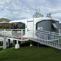 Conteneur mobile contemporain pour hôtel, gîte, boutique, espace commercial créatif, idéal pour zones touristiques et lieux de réception, modèle de maison mobile pour influenceurs