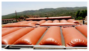 Bâche PVC imperméable à la boue rouge pour digesteur de biogaz souple Ripstop Couvercle de stockage flexible pour digesteurs anaérobies - Product Image 6