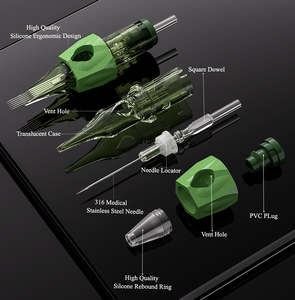 Cartouche d'aiguilles de tatouage 20 pièces #10 aiguilles jetables Bugpin doublure ronde avec membrane - Product Image 6