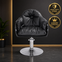 Kursi Stylist Hidrolik Modern, Kursi Potong Rambut Salon yang Dapat Diputar 360 Derajat dan Dapat Disesuaikan Ketinggiannya untuk Perabot Salon Rambut dan Barber Shop