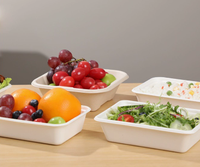 Boîte à lunch jetable écologique compostable et biodégradable Sumkoka, vaisselle en bagasse de canne à sucre et pulpe de papier