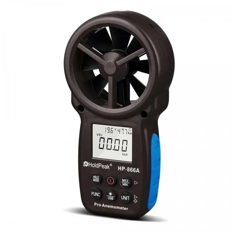 Ручной анемометр, измеритель скорости ветра, измерение скорости ветра, данных о температуре, Удержание данных о ветре, USB