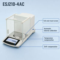 Balance de laboratoire analytique ESJ210-4AC, balance numérique, 210 g, 0,0001 g, écran tactile, balance de précision
