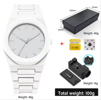 Ultradünne Schwarze Modische Uhr mit Angepasstem Arabischen Zifferblatt für Casual-Luxus Herren-Quarzuhr mit Kunststoffgehäuse