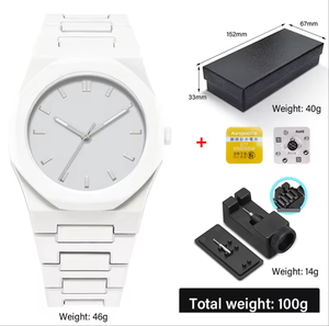 Orologio Ultra Sottile Nero alla Moda con Quadrante Personalizzato con Numeri Arabi per <span class=keywords><strong>Uomo</strong></span>, Lusso Casual, al Quarzo, Cassa in Plastica - Product Image 5