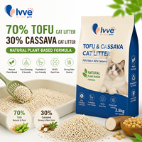 70% Tofu 30% Singkong Pasir Kucing Alami Berbasis Tanaman Dapat Dibuang di Toilet Cepat Menggumpal Rendah Debu Pasir Kucing