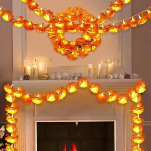 Diwali <b>Garlands</b> Faux <b>With</b> Led <b>Light</b> Artificial Marigold Flowers <b>Lights</b> - Product Image 1