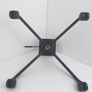 ฐานเก้าอี้สำนักงานแบบหมุนได้ ขาโครเมียมสีดำ พร้อมล้อ ฐานเก้าอี้โลหะไฮดรอลิกแบบหมุน สำหรับเปลี่ยน ขายส่งจากโรงงาน - Product Image 2