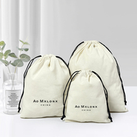 Marque de luxe parfum emballage chaussures de stockage cosmétique anti-poussière jaune toile cadeau personnalisé coton cordon sac à poussière pochette