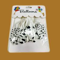 Ballons de fête de luxe de 12 pouces avec motif de pattes de chien et de vache de dessin animé, motif animal, décoration de fête de la jungle