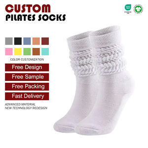 여성용 레인보우 슬라우치 양말 사용자 정의 로고 바디 커프 가을 승무원 길이 사용자 정의 제조 업체 통기성 니트 데일리 스포츠 양말 - Product Image 3
