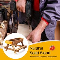 Table d'alimentation pour poulailler BH en bambou, table de pique-nique en bois, ensemble mangeoire et abreuvoir pour volailles avec bols d'eau pour poussins