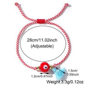 Braccialetti Artivelle da donna in stile greco, multicolore rosso e bianco, con perline Martis, serie primaverile, gioielli alla moda bohémien, amicizia - Product Image 4