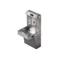 Fuente de Agua Eléctrica Fría de Acero Inoxidable Montada en la Pared con Sensor de Activación Sin Contacto y Manos Libres para Llenado de Botellas