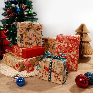 Wholesale <b>Christmas</b> Gift Wrapping <b>Paper</b> 43*300 cm Kraft <b>Paper</b> Wrapping <b>Paper</b> - Product Image 3