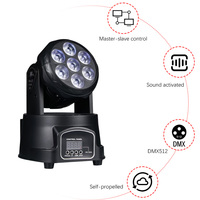 Mini projecteur professionnel 80W ABS RGBW 4-en-1 Sharpy 7 LED DMX512 pour éclairage de scène à faisceau mobile pour parcs à thème