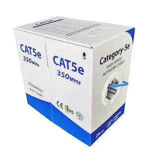 Caja de tracción de 305 pies, Cable Ethernet Cat5, red Lan de 24AWG, UTP, Cat5e