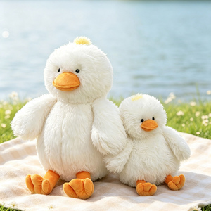 Pato de Peluche Blanco y Amarillo Personalizado al por Mayor, Juguete de Peluche para Bebés, Regalo para Niños, Animales de Granja, Naturaleza, Cumpleaños - Product Image 3