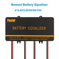 Ecualizador de Baterías PowMr BE48-N, 4 Piezas, 2.4V/3.6V/6V/9V/12V, para Baterías de Plomo-Ácido/LiFePO4, Protección Contra Polaridad Inversa, Desconexión por Bajo Voltaje