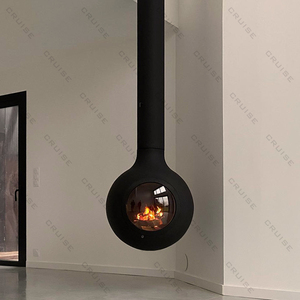 CRUISE Offre Spéciale Chauffage à bois intérieur sans fumée et respectueux de l'environnement Nouveau poêle à bois monté au plafond 800mm Cheminée suspendue - Product Image 1