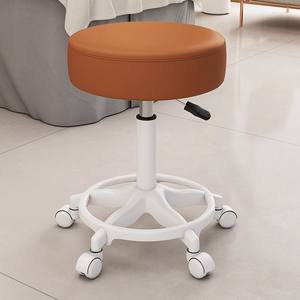 Chaise de <span class=keywords><strong>coiffeur</strong></span> pivotante réglable de luxe moderne nordique, durable, avec roulettes ultra-silencieuses, tabouret hydraulique pour salon de beauté - Product Image 4