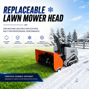100cm Width 15HP Engine Remote Control Snow Blower 2-in-1 Lawn Mower Tracked Robotic Snow Plow with 24V <b>Battery</b> for Large Area - Product Image 1