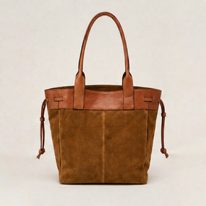 Bolso Tote de Cuero Genuino Premium para Mujer, Lujoso y Elegante, para Uso Diario, con Cierre de Cordón - Product Image 1