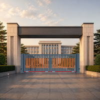 Puerta Plegable Eléctrica de Aluminio Personalizada para Jardín de Villa, Apartamento, Hotel, Entrada Principal Exterior, Proyecto