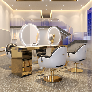 Muebles para Salón de Belleza y <span class=keywords><strong>Barber</strong></span>ía, Mesa de Espejo Brillante para Mujeres, Hecha de Vidrio - Product Image 2