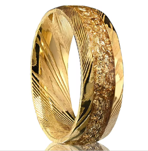 Lớp <span class=keywords><strong>2025</strong></span> Nhẫn 8Mm Vàng Vàng Damascus Thép Thời Trang Nhẫn Cưới Và Đính Hôn Ban Nhạc Tùy Chỉnh Sang Trọng Nhẫn Cho Nam Giới - Product Image 1