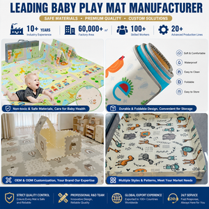Tapis de jeu pour bébé en XPE non toxique, tapis d'éveil épais, imperméable et pliable, tapis de gym sûr pour le temps sur le ventre en intérieur - Product Image 5