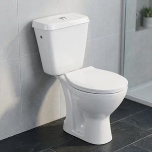 Inodoro de dos piezas de cerámica Vistaar WC Sanitary Ware Africa con sifón en P, montaje en el suelo y descarga por gravedad - Product Image 5